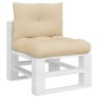 Cushions for pallet sofa 2 units cream fabric by vidaXL, Cushions for chairs and sofas - Ref: Foro24-47474, Price: 30,59 €, D...