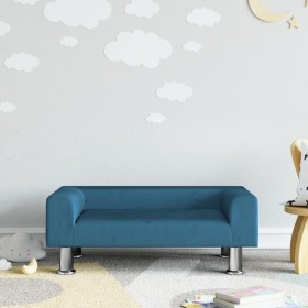 Blue velvet children's sofa 70x45x26.5 cm by vidaXL, Baby and Toddler Furniture - Ref: Foro24-3196329, Price: 65,99 €, Discou...