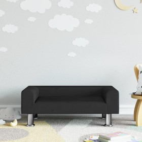 Black velvet children's sofa 70x45x26.5 cm by vidaXL, Baby and Toddler Furniture - Ref: Foro24-3196333, Price: 64,89 €, Disco...