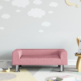 Pink velvet children's sofa 70x45x26.5 cm by vidaXL, Baby and Toddler Furniture - Ref: Foro24-3196332, Price: 65,99 €, Discou...