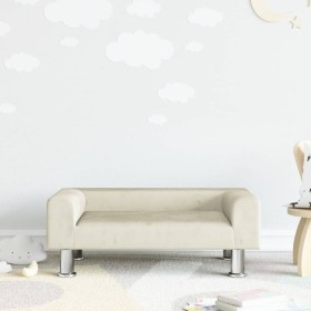 Cream velvet children's sofa 70x45x26.5 cm by vidaXL, Baby and Toddler Furniture - Ref: Foro24-3196335, Price: 65,99 €, Disco...