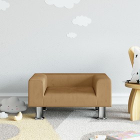 Brown velvet children's sofa 50x40x26.5 cm by vidaXL, Baby and Toddler Furniture - Ref: Foro24-3196341, Price: 49,99 €, Disco...