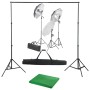 Photo studio kit with lighting set and background by vidaXL, Flashes and studio lighting - Ref: Foro24-3055120, Price: 180,30...