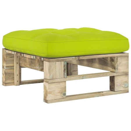 Green impregnated pine wood pallet garden ottoman by vidaXL, Modular outdoor sofas - Ref: Foro24-3066407, Price: 63,99 €, Dis...