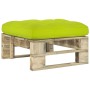 Green impregnated pine wood pallet garden ottoman by vidaXL, Modular outdoor sofas - Ref: Foro24-3066407, Price: 63,99 €, Dis...