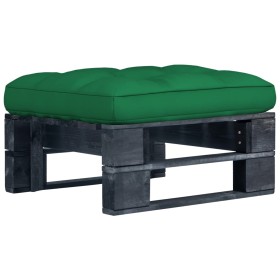 Garden ottoman made of pine wood pallets, impregnated in black. by vidaXL, Modular outdoor sofas - Ref: Foro24-3066438, Price...