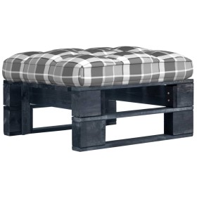 Garden ottoman made of pine wood pallets, impregnated in black. by vidaXL, Modular outdoor sofas - Ref: Foro24-3066446, Price...