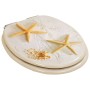 WC toilet seat with soft close lid MDF starfish by vidaXL, Toilet and bidet seats - Ref: Foro24-143929, Price: 45,15 €, Disco...