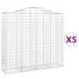 Gabionenkörbe 5 Stück Bogenform Eisen 200x50x180/200 cm von vidaXL, Töpfe und Pflanzgefäße - Ref: Foro24-3145727, Preis: 661,...