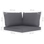 3-seater garden sofa with anthracite gray cushions by vidaXL, Garden sets - Ref: Foro24-3064935, Price: 192,99 €, Discount: %