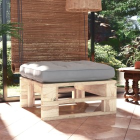 Pine wood pallet garden ottoman treated with wood preservative by vidaXL, Modular outdoor sofas - Ref: Foro24-3066459, Price:...