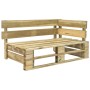 Grün imprägniertes Paletten-Gartensofa aus Kiefernholz von vidaXL, Modulare Sofas für den Außenbereich - Ref: Foro24-3066544,...