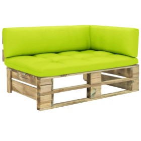 Green impregnated pine wood pallet corner garden sofa by vidaXL, Modular outdoor sofas - Ref: Foro24-3066551, Price: 101,99 €...