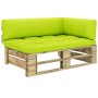 Grün imprägniertes Paletten-Gartensofa aus Kiefernholz von vidaXL, Modulare Sofas für den Außenbereich - Ref: Foro24-3066551,...