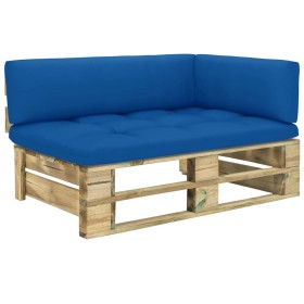 Green impregnated pine wood pallet corner garden sofa by vidaXL, Modular outdoor sofas - Ref: Foro24-3066550, Price: 102,99 €...