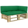 Green impregnated pine wood pallet corner garden sofa by vidaXL, Modular outdoor sofas - Ref: Foro24-3066546, Price: 103,79 €...