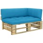 Grün imprägniertes Paletten-Gartensofa aus Kiefernholz von vidaXL, Modulare Sofas für den Außenbereich - Ref: Foro24-3066545,...