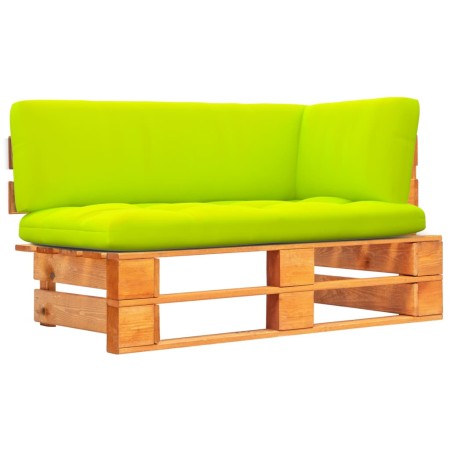 Corner sofa with garden pallets impregnated pine wood honey brown by vidaXL, Modular outdoor sofas - Ref: Foro24-3066599, Pri...