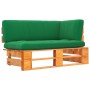 Corner sofa with garden pallets impregnated pine wood honey brown by vidaXL, Modular outdoor sofas - Ref: Foro24-3066594, Pri...