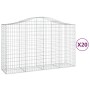 Gabionenkörbe 20 Stück Bogenform Eisen 200x50x120/140 cm von vidaXL, Töpfe und Pflanzgefäße - Ref: Foro24-3145676, Preis: 1,0...