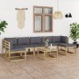 8-piece garden furniture set with impregnated wood cushions by vidaXL, Garden sets - Ref: Foro24-3064953, Price: 526,17 €, Di...