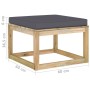 Set de muebles de jardín 8 piezas con cojines madera impregnada de vidaXL, Conjuntos de jardín - Ref: Foro24-3064953, Precio:...