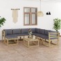 9-piece garden furniture set with impregnated wood cushions by vidaXL, Garden sets - Ref: Foro24-3064957, Price: 592,38 €, Di...