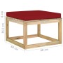 Set de muebles de jardín 6 piezas con cojines madera impregnada de vidaXL, Conjuntos de jardín - Ref: Foro24-3065218, Precio:...