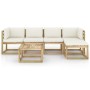 6-piece garden furniture set with impregnated wood cushions by vidaXL, Garden sets - Ref: Foro24-3065008, Price: 361,52 €, Di...