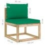 6-piece garden furniture set with cushions, impregnated wood by vidaXL, Garden sets - Ref: Foro24-3065098, Price: 293,16 €, D...