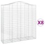 Gabionenkörbe 8 Stück Bogenform Eisen 200x50x200/220 cm von vidaXL, Töpfe und Pflanzgefäße - Ref: Foro24-3145751, Preis: 1,00...