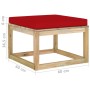 Set de muebles de jardín 6 piezas con cojines madera impregnada de vidaXL, Conjuntos de jardín - Ref: Foro24-3065128, Precio:...