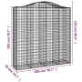 Gabion baskets 8 pcs arch shape iron 200x50x200/220 cm by vidaXL, Pots and planters - Ref: Foro24-3145751, Price: 1,00 €, Dis...