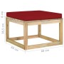 Set de muebles de jardín 9 piezas con cojines madera impregnada de vidaXL, Conjuntos de jardín - Ref: Foro24-3065227, Precio:...