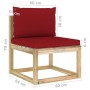 7-piece garden furniture set with impregnated wood cushions by vidaXL, Garden sets - Ref: Foro24-3065221, Price: 382,86 €, Di...