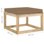 9-teiliges Gartenmöbel-Set mit imprägnierten Holzkissen von vidaXL, Gartensets - Ref: Foro24-3065197, Preis: 592,34 €, Rabatt: %