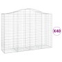 Gabion baskets 40 pcs arch shape iron 200x50x140/160 cm by vidaXL, Pots and planters - Ref: Foro24-3145700, Price: 3,00 €, Di...