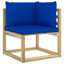 9-piece garden furniture set with impregnated wood cushions by vidaXL, Garden sets - Ref: Foro24-3065252, Price: 476,28 €, Di...