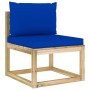 10-piece garden furniture set with impregnated wood cushions by vidaXL, Garden sets - Ref: Foro24-3065254, Price: 586,35 €, D...