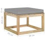 7-teiliges Gartenmöbel-Set mit imprägnierten Holzkissen von vidaXL, Gartensets - Ref: Foro24-3064980, Preis: 464,16 €, Rabatt: %