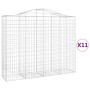 Gabionenkörbe 11 Stück Bogenform Eisen 200x50x160/180 cm von vidaXL, Töpfe und Pflanzgefäße - Ref: Foro24-3145712, Preis: 1,0...