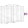 Gabionenkörbe 11 Stück Bogenform Eisen 200x50x140/160 cm von vidaXL, Töpfe und Pflanzgefäße - Ref: Foro24-3145691, Preis: 1,0...