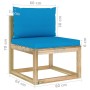 7-piece garden furniture set with impregnated wood cushions by vidaXL, Garden sets - Ref: Foro24-3065070, Price: 464,20 €, Di...