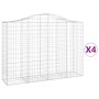 Gabionenkörbe 4 Stück Bogenform Eisen 200x50x140/160 cm von vidaXL, Töpfe und Pflanzgefäße - Ref: Foro24-3145684, Preis: 460,...