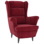 Sillón orejero y taburete de terciopelo rojo tinto de vidaXL, Sillones - Ref: Foro24-3115936, Precio: 294,30 €, Descuento: %