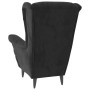 Dark Gray Velvet Wing Chair and Stool by vidaXL, Armchairs - Ref: Foro24-3115932, Price: 309,92 €, Discount: %