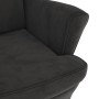 Sillón orejero y taburete de terciopelo gris oscuro de vidaXL, Sillones - Ref: Foro24-3115932, Precio: 309,92 €, Descuento: %