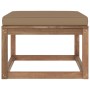 Garden footstool with taupe cushion by vidaXL, Modular outdoor sofas - Ref: Foro24-3067268, Price: 66,99 €, Discount: %