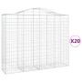 Wire mesh baskets 20 units, arched shape, iron, 200x50x160/180 cm by vidaXL, Pots and planters - Ref: Foro24-3145718, Price: ...