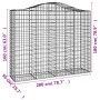 Wire mesh baskets 20 units, arched shape, iron, 200x50x160/180 cm by vidaXL, Pots and planters - Ref: Foro24-3145718, Price: ...